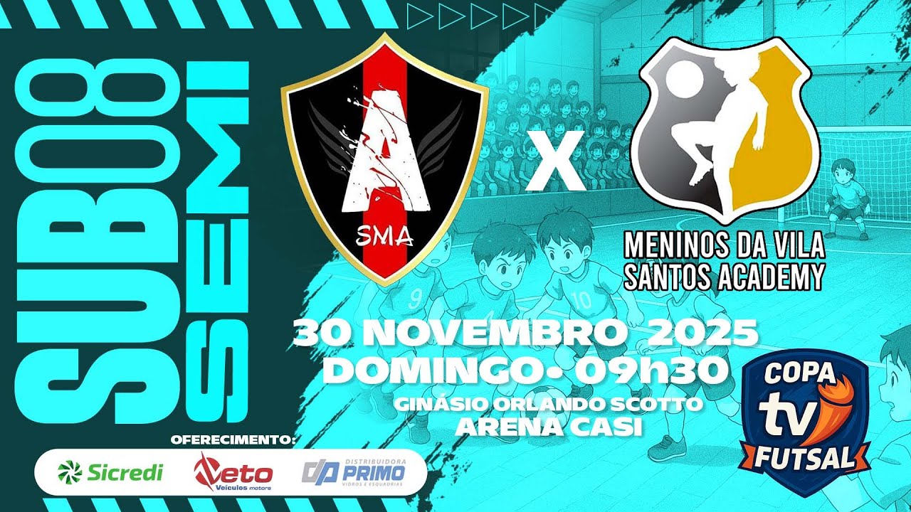 SUB08 – Semifinal – Clube Arcanjos X Santos Academy – Copa TVitapê 2025 – 