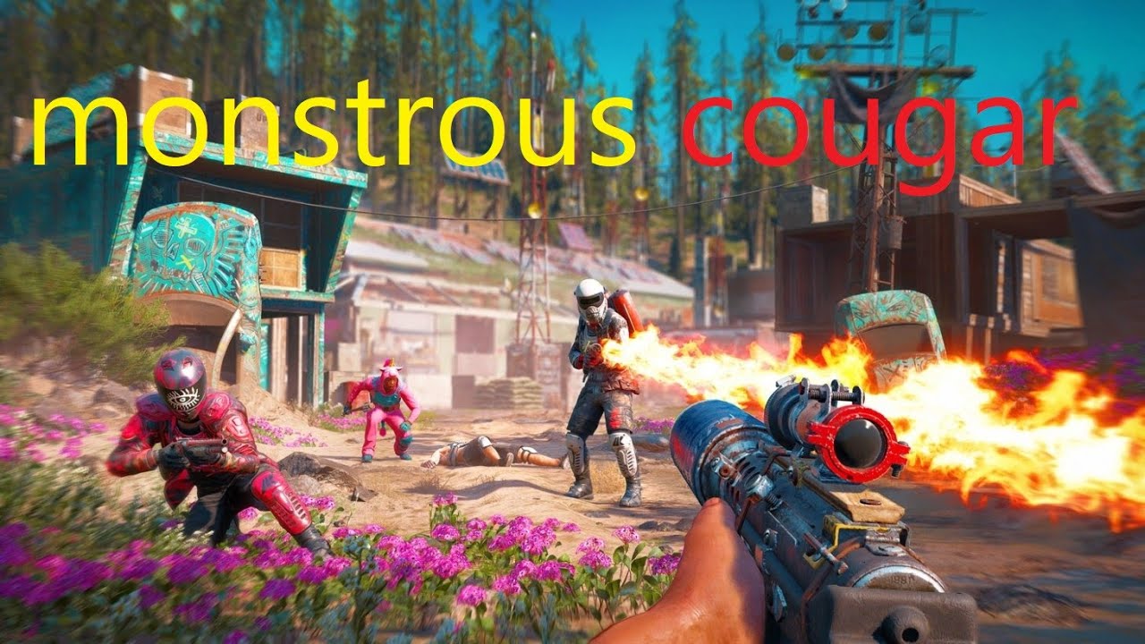 Far Cry New Dawn Monstrous Cougar Hunt With Only A Bow YouTube