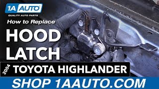 1a auto shows you how to repair, install, fix, change or replace a
broken, loose, bent, hood latch. this video is applicable the 04, 05
toyota highland...