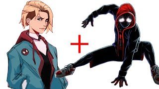 Spider-woman + Miles Morales   = ???  Spider-man Animation