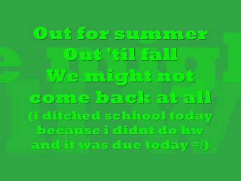 schools out alice cooper lyrics youtube