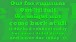 Schools out - Alice Cooper + Lyrics chords