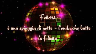 Video thumbnail of "Karaoke _ Felicita"