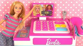 Barbie Caisse Enregistreuse | Histoires de Poupées | Jouets Surprises