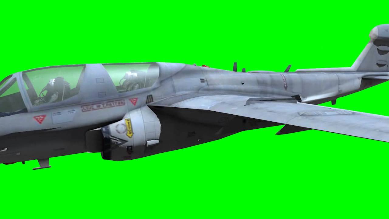 Northrop Grumman EA-6B Prowler green screen  3d model  animation  s01r01.avi