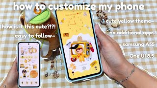 [NEW] how to customize my phone (Samsung)🐥 | cute yellow theme, easy to follow, One UI 8.5 🌼⭐️ screenshot 1