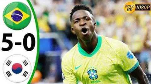 Brazil vs South Korea 5-0 Highlights & All Goals Friendly 2025 🔥 Vinicius Junior Goal