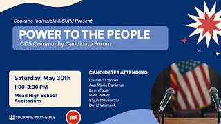 “Power to the People” CD5 Candidate Forum