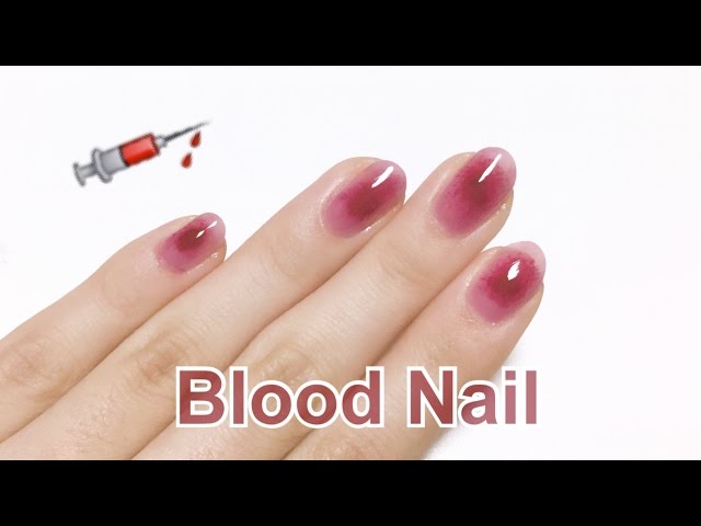 血ネイル セルフネイル Halloween Blood Nail Art Youtube