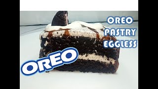 OREO PASTRY EGGLESS & WITHOUT OVEN | OREO BISCUIT CAKE ( 2020 ) | OREO RECIPE BY FEMININE DRILL