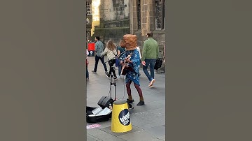 This Amazing Guitarist with head cover - Edinburgh Fringe Festival #video #travel #trending