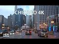 Chicago Spring Sunset Drive 🎵 / 4K60 HDR / Relaxing Lofi Beats