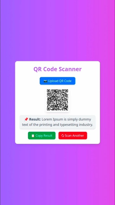 Build a QR Code Scanner with HTML JavaScript & TailwindCss #coding # ...
