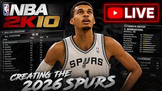 Creating the San Antonio Spurs Roster & Tendencies LIVE NBA 2K10