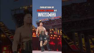 Evolution of Brock Lesnar at WrestleMania #shorts