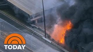 Atlanta Bridge Collapses During Massive Fire, Causing Commuter Chaos | TODAY