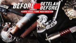 Rustic Vespa Excel Fork Restoration by Garasi Paintwork 2,658 views 1 year ago 6 minutes, 9 seconds