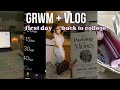 Grwm first day back to college vlog  chit chat outfit sociology major car playlist  more