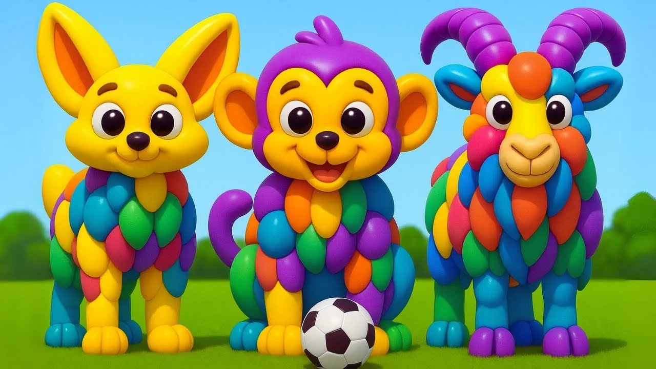 The mascot vibrato assistant monkey placed on the football field is popular co-produced and creative