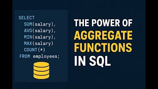 SQL Aggregate Functions Tutorial for Beginners | Learn SUM, AVG, COUNT, MIN, MAX