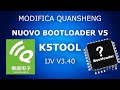 Modifica firmware Quansheng UV-K5 nuovo bootloader V5 con K5TOOL ed installazione IJV V3.40 italiano