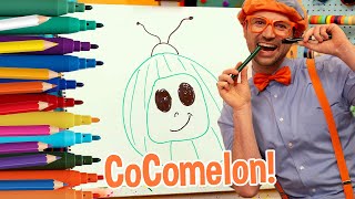 How To Draw Cocomelon Watermelon | Draw with Blippi | Arts and Crafts For Toddlers