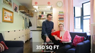 Zach & Libby's Extremely Organized 350-Square-Foot NYC Apartment I House Tours by Apartment Therapy Resimi