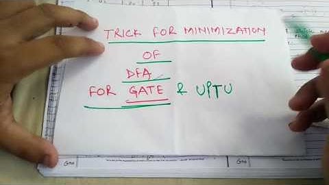 Trick to minimize DFA in Automata for GATE &  UPTU