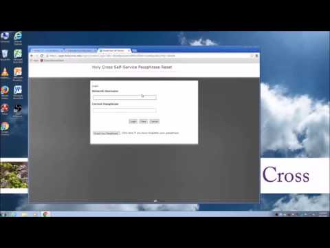 Holy Cross new user account activation video