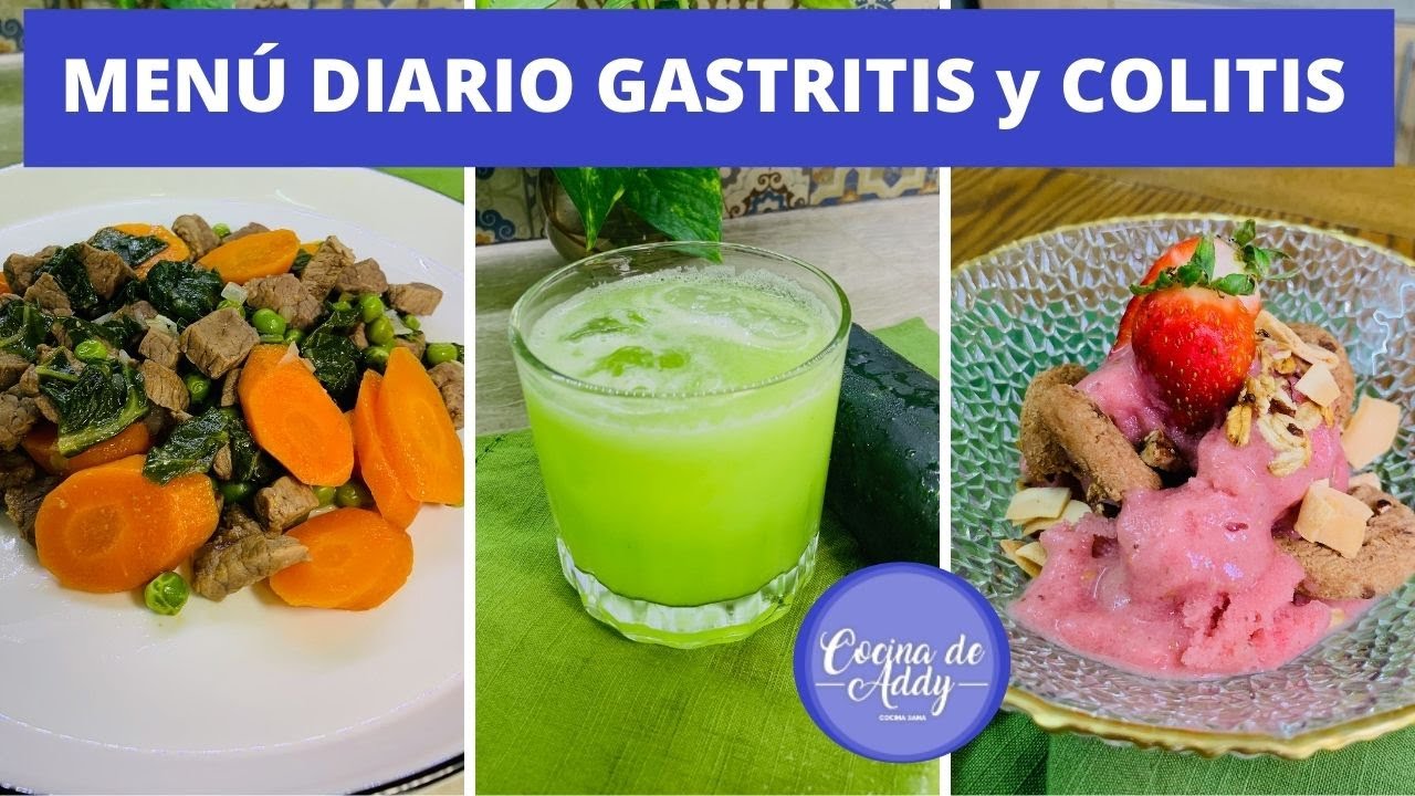 3 Recetas Fáciles aptas p/GASTRITIS Y COLITIS. Qué comer en un día, Rico y  Sano|Cocina de Addy - YouTube