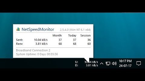 how to install net speed monitor windows 10
