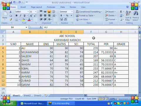 MP4 360p MS Excel 2007 Urdu Video Course Class 4 Urdu & Hindi Tutorial