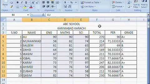 MP4 360p MS Excel 2007 Urdu Video Course Class 4 Urdu & Hindi Tutorial
