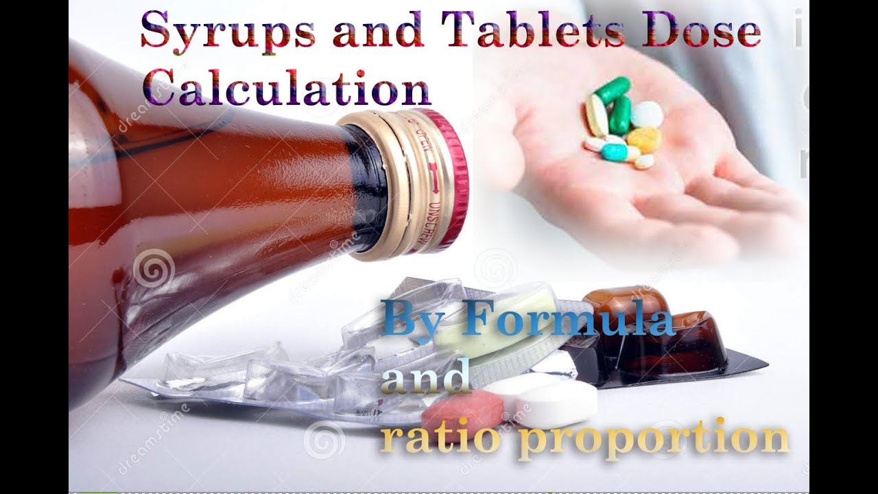 Dose calculation 3 Syrup and tablets calculation Dose calculation