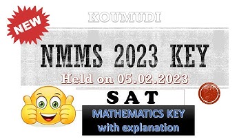 NMMS SAT KEY ||2023 || NMMS ANSWERS || AP NMMS 2023 Paper Answers with Explanation || 05.02.2023