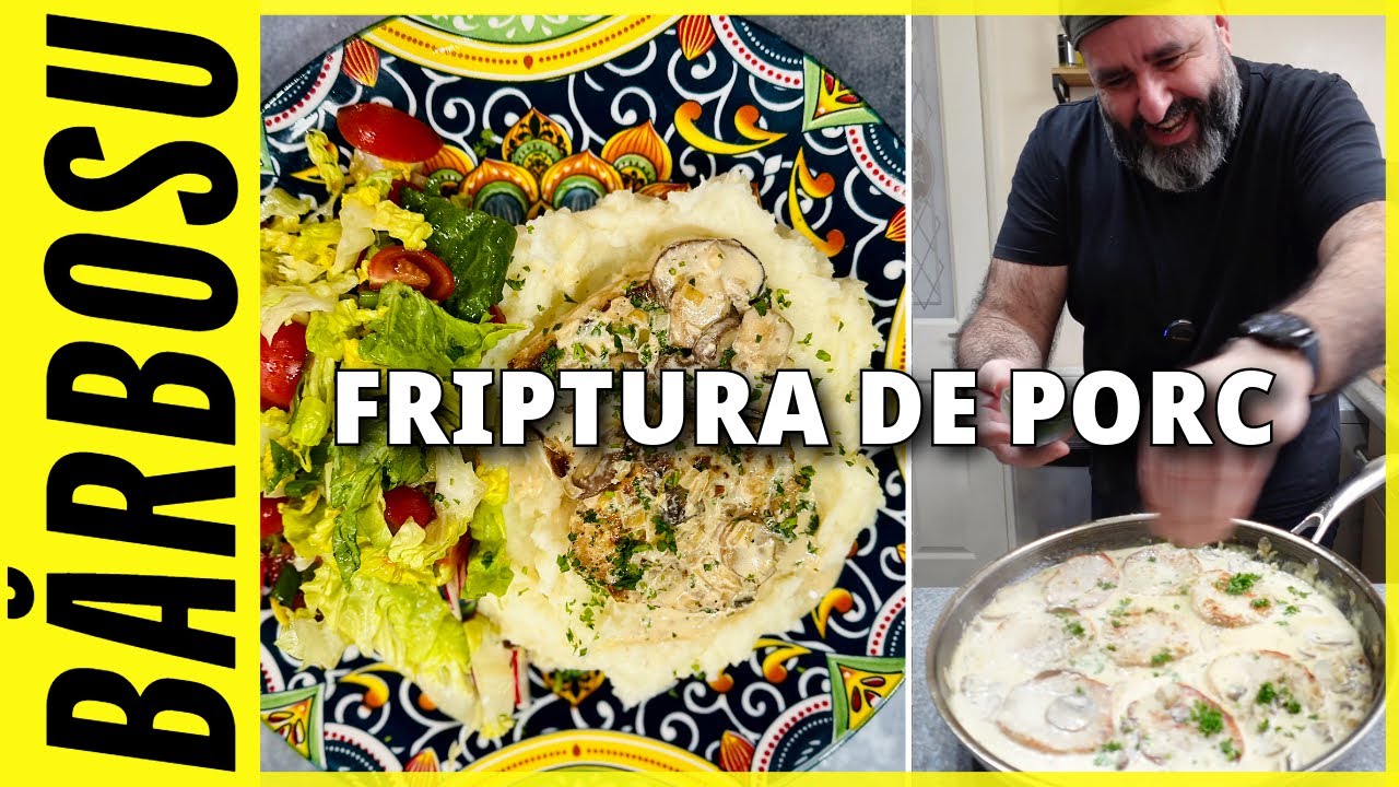 COTLETE DE PORC CU SOS DE SMANTANA SI CIUPERCI