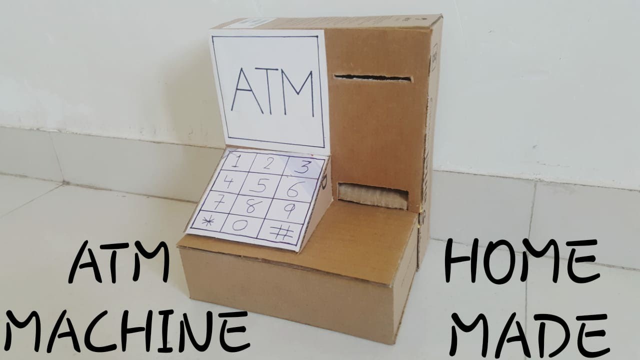 How to make a cardboard ATM Machine DIY Crafts ideas ATM Machine