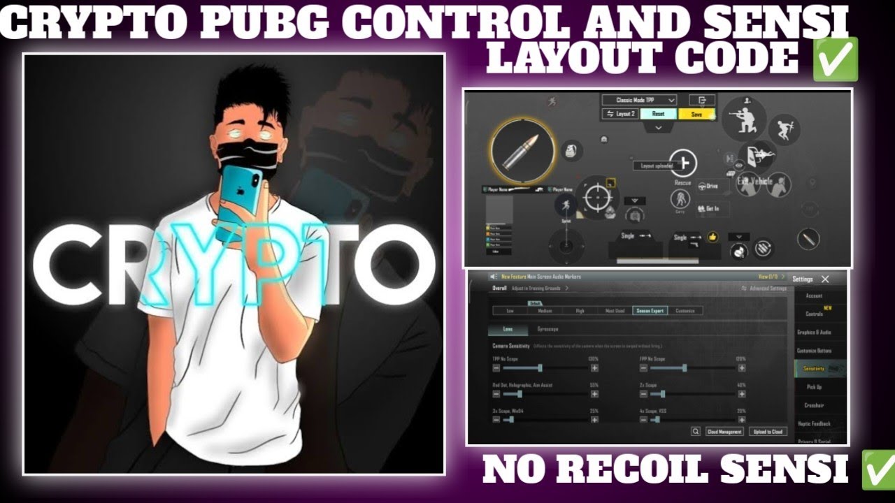 2023) CRYPTO PUBG SENSITIVITY NEW// CRYPTO PUBG CONTROL CODE BGMI// #crypto  SENSITIVITY ALL SETTING - YouTube
