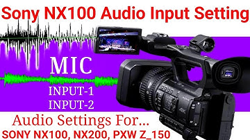 Sony NX100 Audio Input Settings | Sony nx100 | Audio Settings