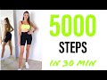 🔥5000 Steps in 30 Min 🔥/ Fast Walking Cardio Workout / Fun 5000 Steps At Home