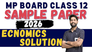 MP Board Class 12 Economics Sample Paper 2026 | All Objectives | English Medium Solution