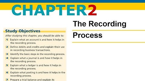 ACCT 121 | Chapter 2 : The Recording Process