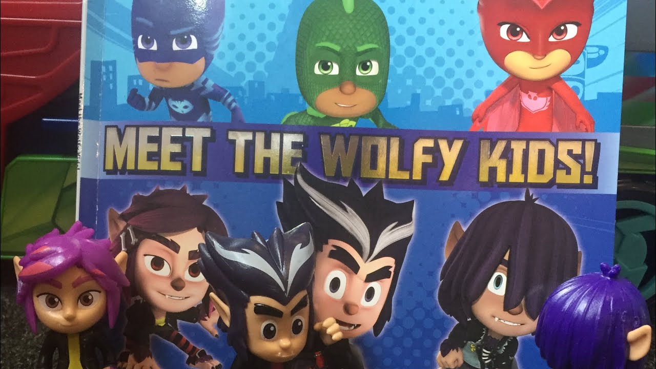 PJ MASK TOYS AND MEET THE WOOFY KIDS!! INTERACTIVE BOOK READING!