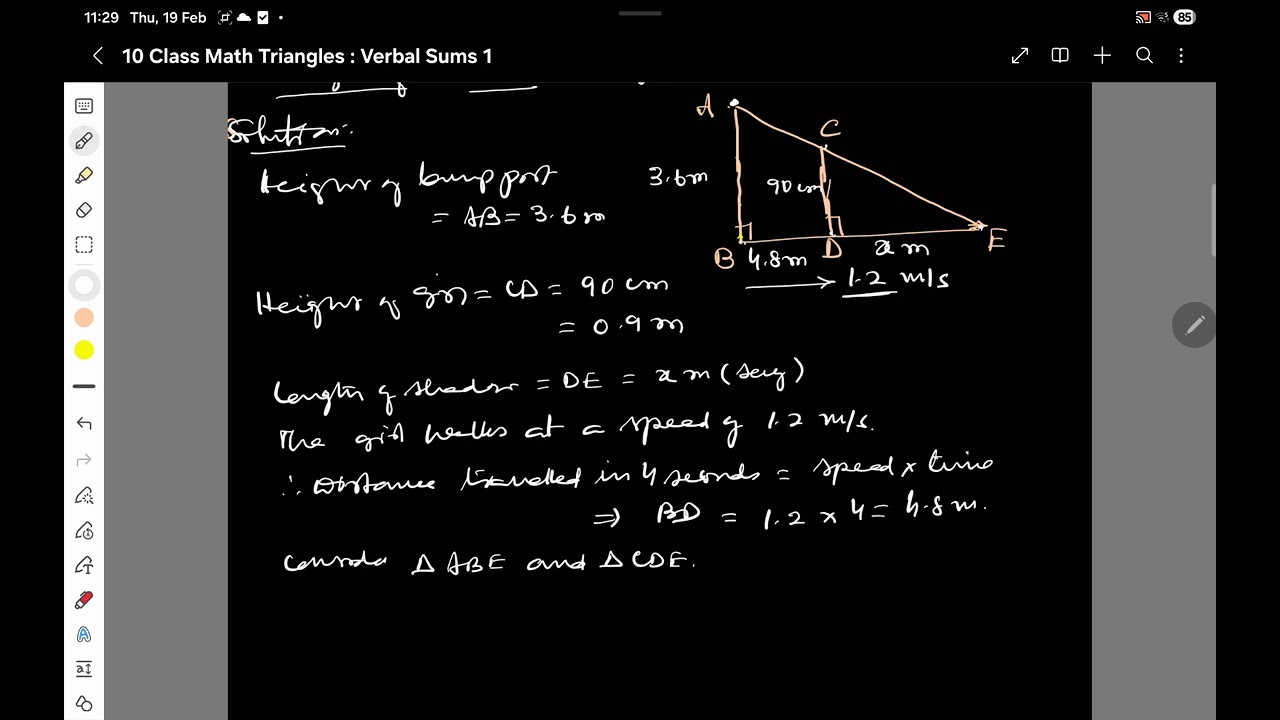 10 class similar triangles sums