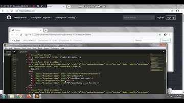 GitHub navbar with bootstrap 4