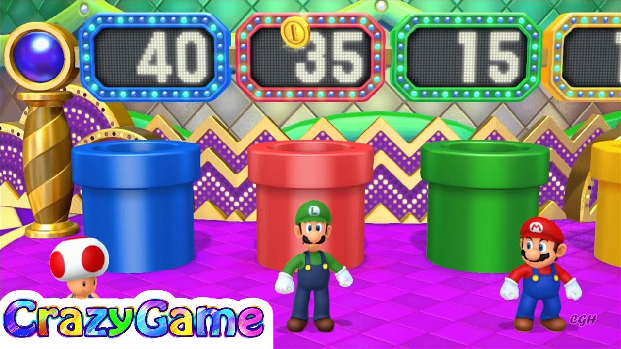 Mario Party 10 Coin Challenge #15 Toad vs Luigi vs Mario vs Waluigi Gameplay