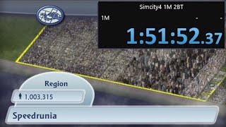 SimCity 4 Speedrun 1M POPULATION 2BT Former WR 1:51:52