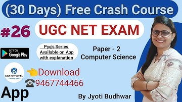 Day 26 : Crash Course for UGC NTA NET (Paper 2) Computer Science l UGC NET GYAN Computer Science