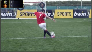 Football Challenge: Di Maria, De Gea, Rojo vs Freekickerz team