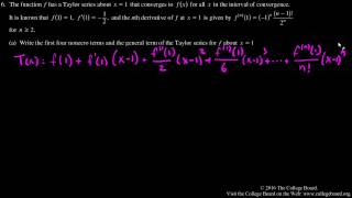 2016 AP Calculus BC Free Response 6a